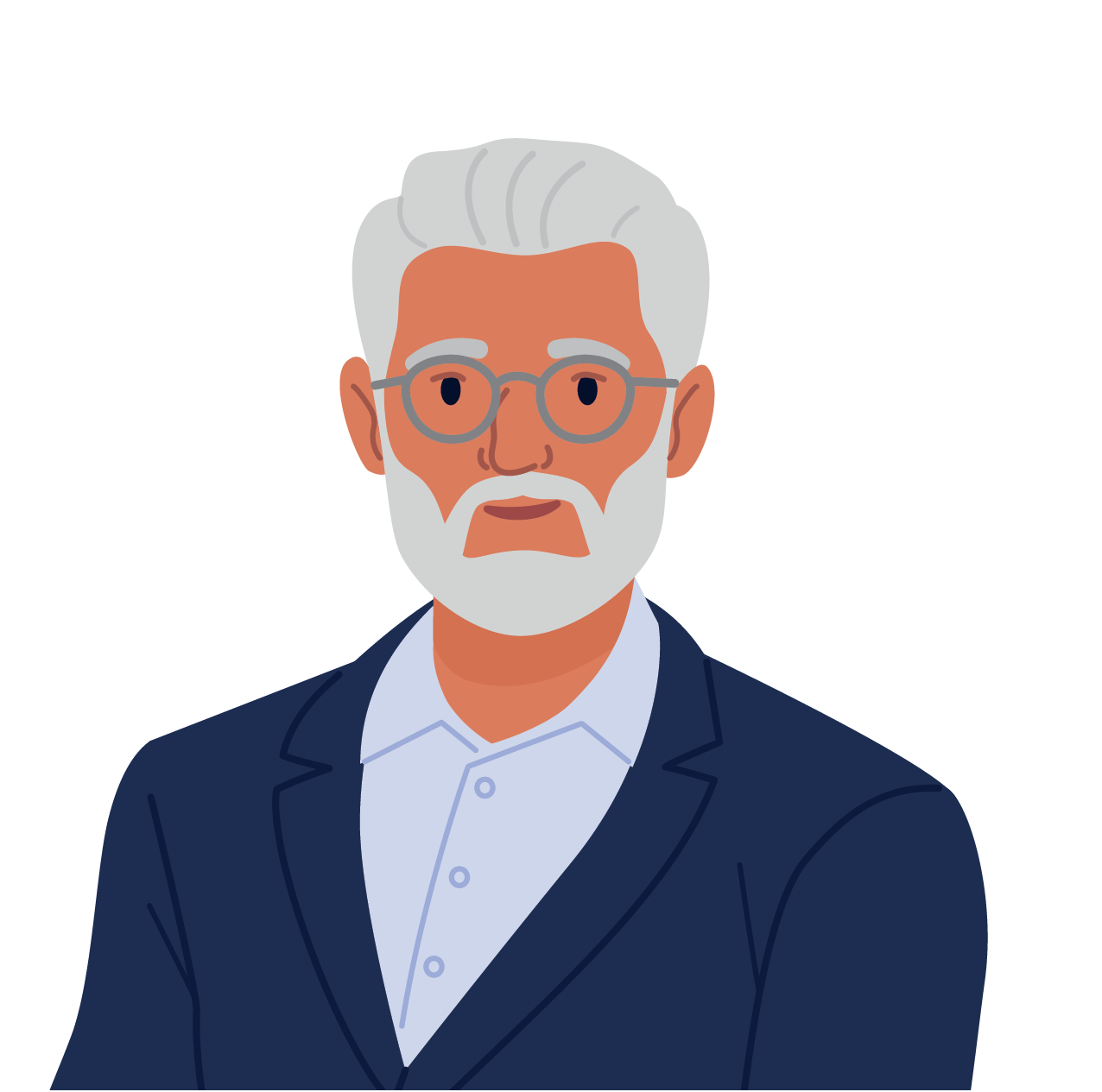 Un vieil homme avec une barbe, des lunettes et des cheveux blancs. Un vieil homme avec une barbe, des lunettes et des cheveux blancs.
